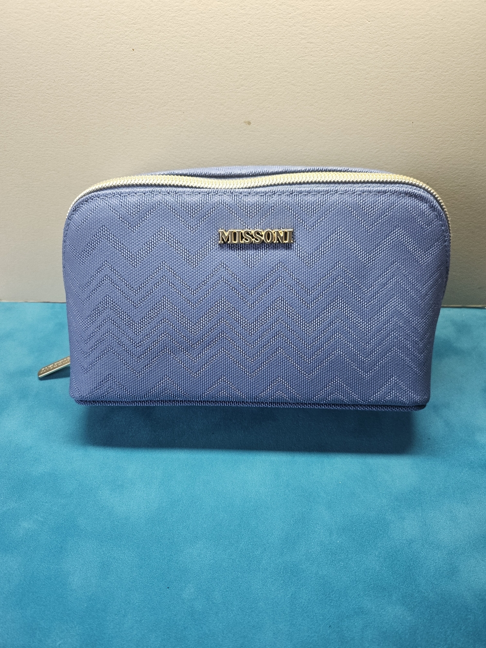 Missoni For Delta Blue Chevron Cosmetic Pouch